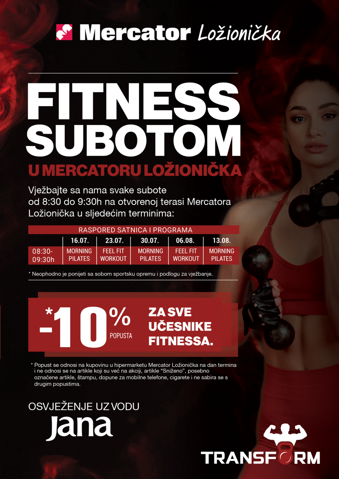 Mercato fitness plakat lozionicka