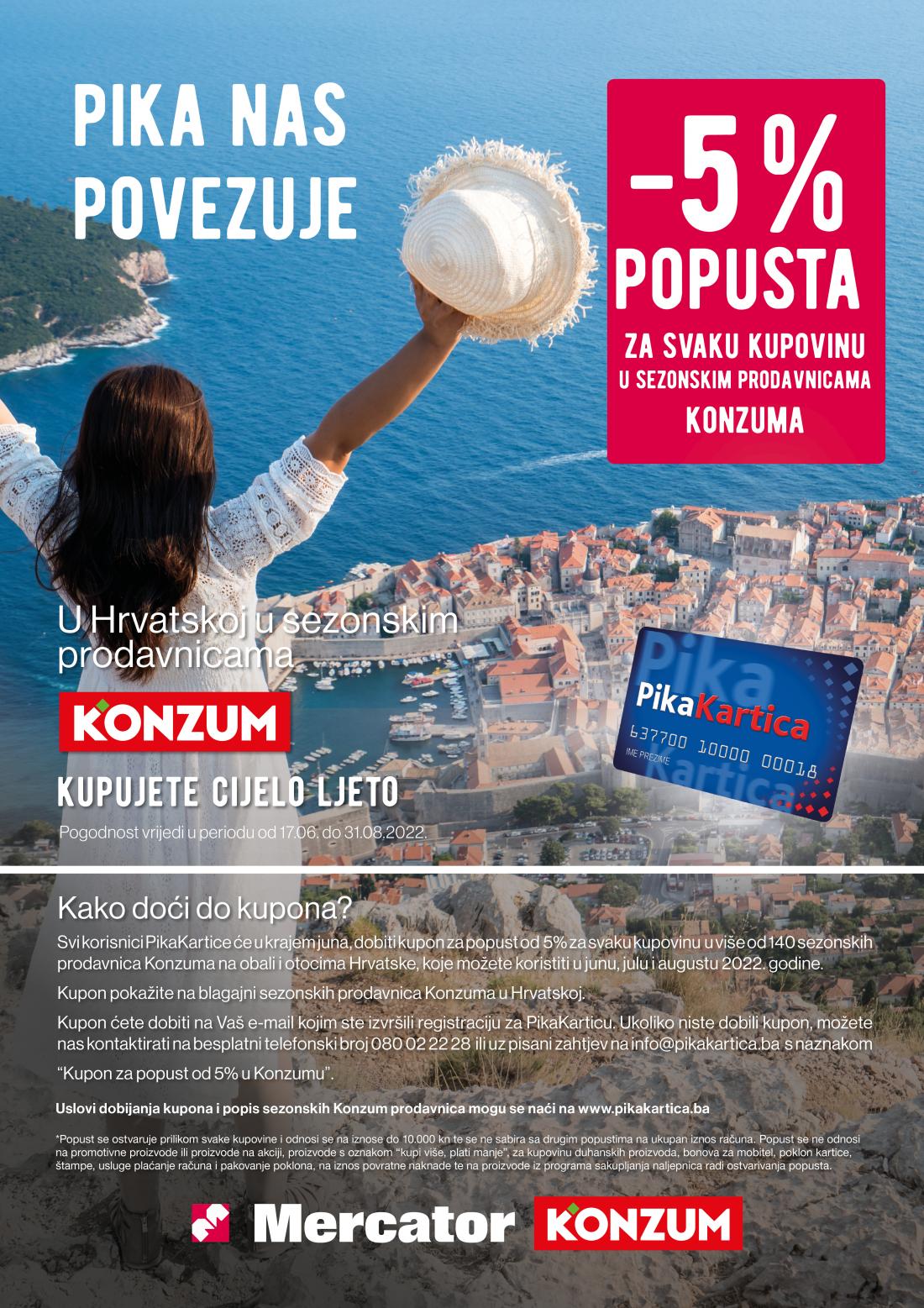 Plakat 5 popusta u Konzum web